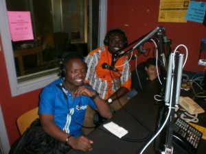 Kwame and Michael in the studio!